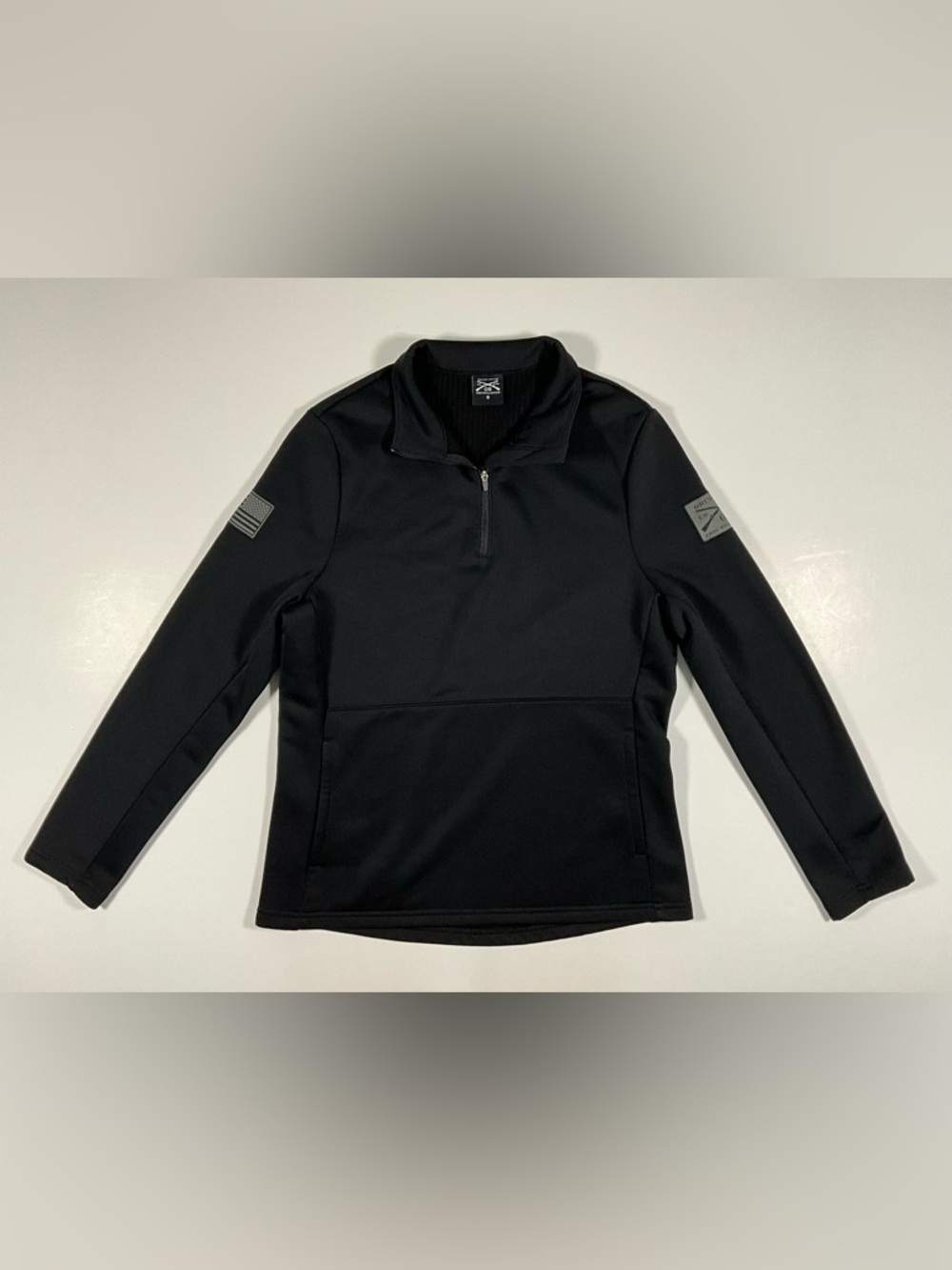 Grunt Style Black Quarter-Zip Pullover Sweater Men’s Small